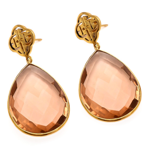 Champagne Quartz Gestone Earring