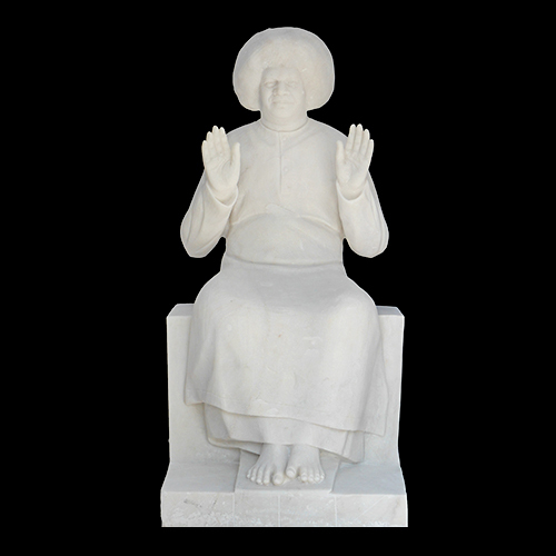 Marble God Statue - Marble, 12 Inches, White | Elegant Design, Detailed Carving, Polished Finish