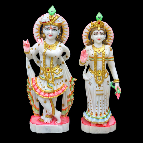 Marble Lord Krishna and Radha