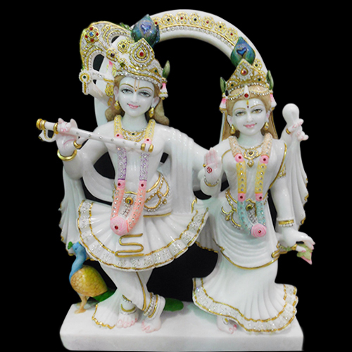 Marble Lord Krishna and Radha