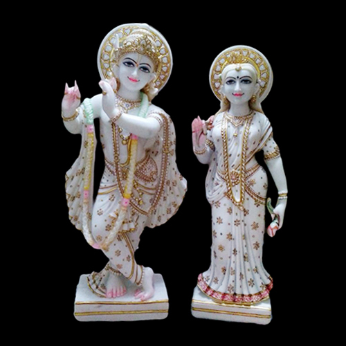 Marble Lord Krishna and Radha