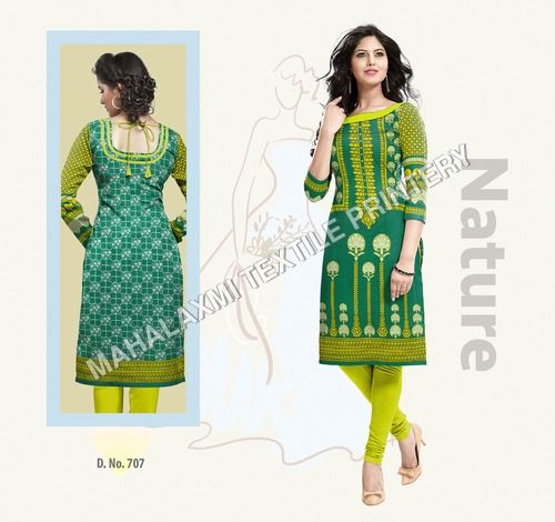 Green Cotton Kurtis