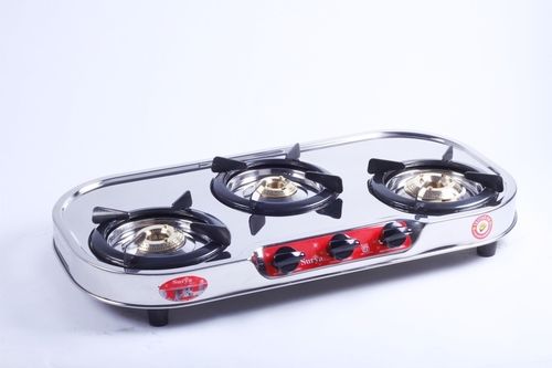 Three Burner Steel Gas Stove