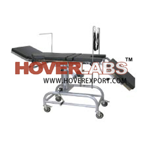 Surgery Operation Table - Steel, Custom Dimensions, Black | Height Adjustable, Trendelenburg, Swivel Castors, Epoxy Finish