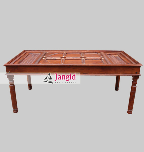 Wooden Hand Carved Dining Table India By JANGID ART AND CRAFTS