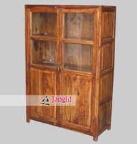 Indian Sheesham Wooden Display Cabinet