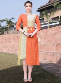 Ladies 6001-6007 Khadi Kurti Catalog - Rayon, Size M/l/xl/xxl, Multicolour | 3-4th Sleeve, Printed Design, Traditional Ethnic Wear, Casual & Formal