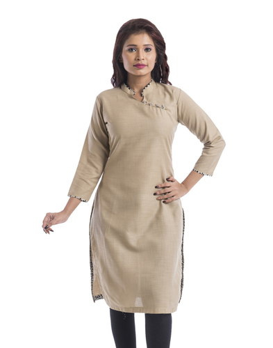 Smart Sleeves Linen Kurti