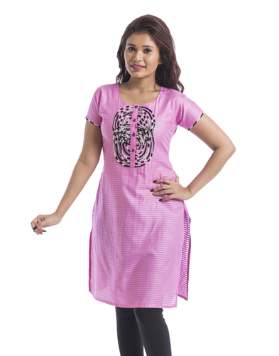 Half Sleeves Smart Cotton Brasso Kurti