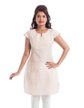 Cap Sleeves Linen Kurti