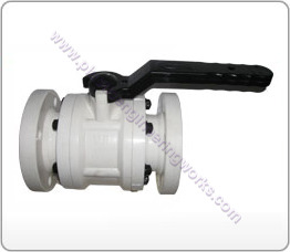 PP Three Piece Flange End Ball Valve
