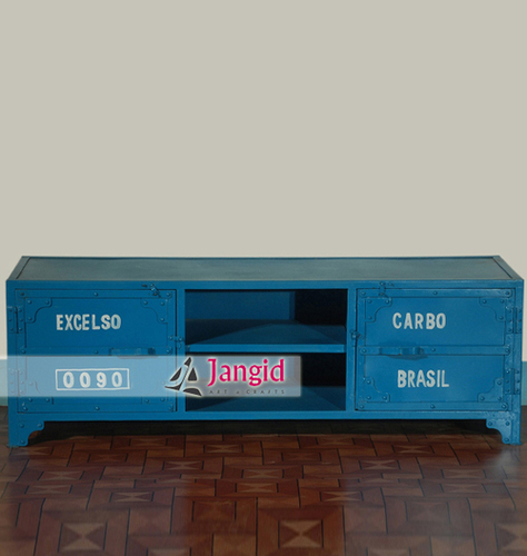 Industrial Metal Indian TV Cabinet By JANGID ART AND CRAFTS