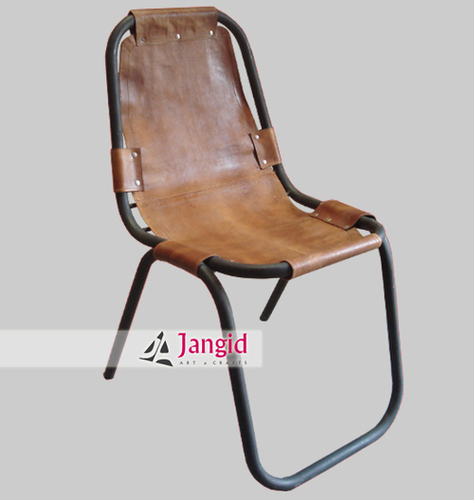 Industrial Metal Leather Chairs India By JANGID ART AND CRAFTS