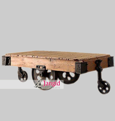 Indian Industrial Metal Cart Tables 