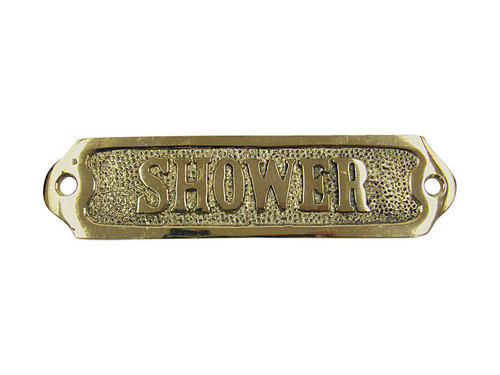 Brass Sign "SHOWER"