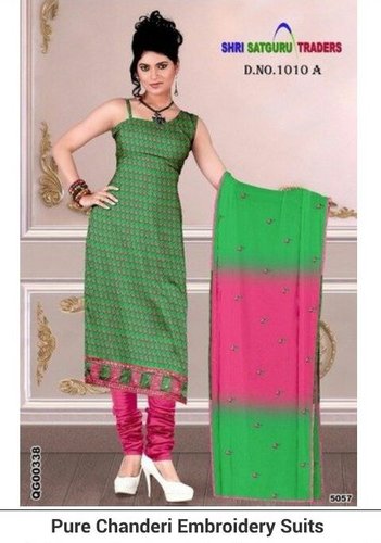 Chanderi Heavy Embroidery Suits