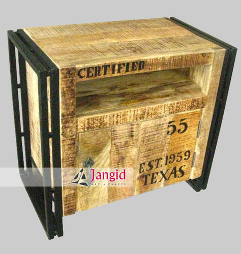 Iron and Rough Mango Wood Industrial Furniture