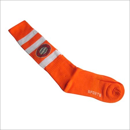 Cotton Football Socks - Cotton, One Size, Knee-High, Orange | Bright Color, Comfortable Fit, Durable, Hand-Washable, Odor Resistant