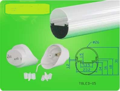 1.2M LED tube housing and caps