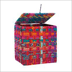 Rope Bucket - Textile, 10x10x10 cm, Red | Lightweight, Durable, Secure Storage, Easy Access