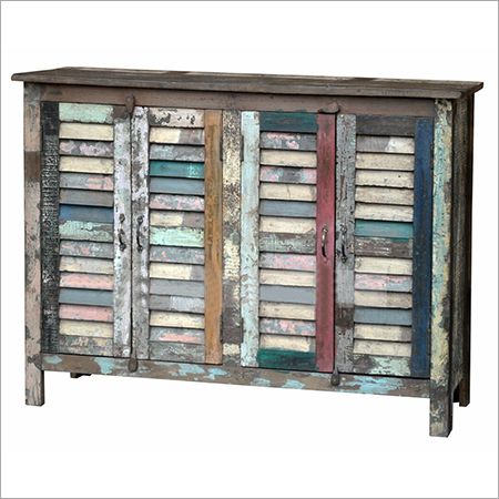 Reclaimed Wooden 4 Door Sideboard