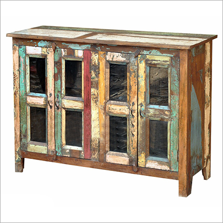 Reclaimed Wooden 8 Glass Sideboard