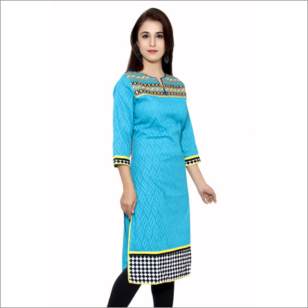Embroidered Yoke Kurti