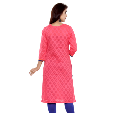 Designer Cotton Jacquard Kurtis