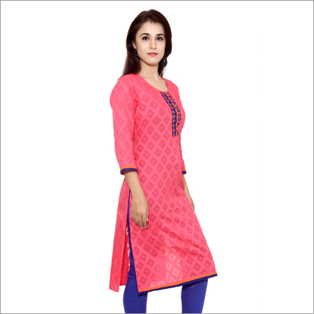 Cotton Jacquard Kurti