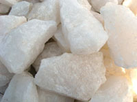 White Glossy Quartz Lumps