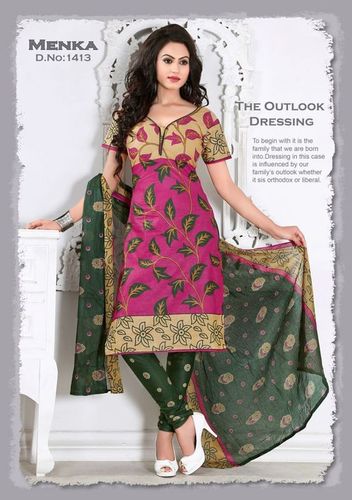 Block Printed Cotton Dress Material