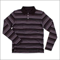 Tee Shirt Polo Full Sleeve Striped