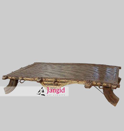 Indian Antique Buffalo Cart Coffee Table