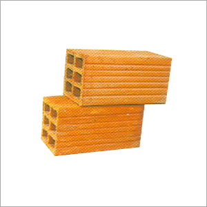Hollow Block - Clay, 6x6x12 inches, Orange | High Compressive Strength, Lightweight, Durable, Insulating, Cost-effective, Versatile, Cavity Pattern: Multiple, Low Water Absorption