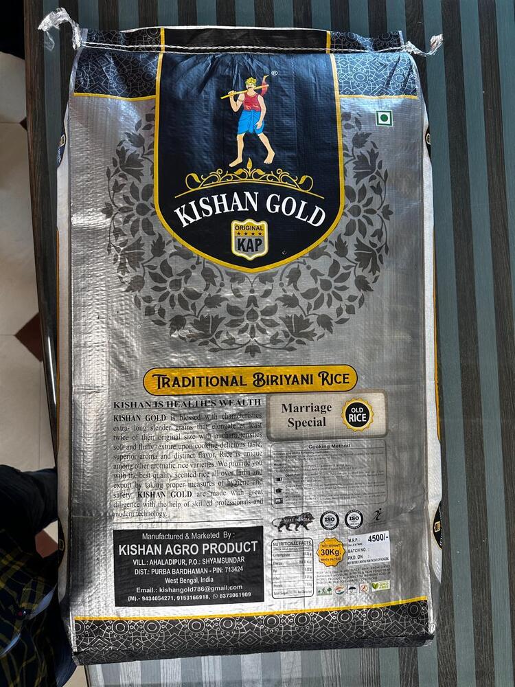 Kishan Gold Gobindibhog 25Kg Rice - Color: White