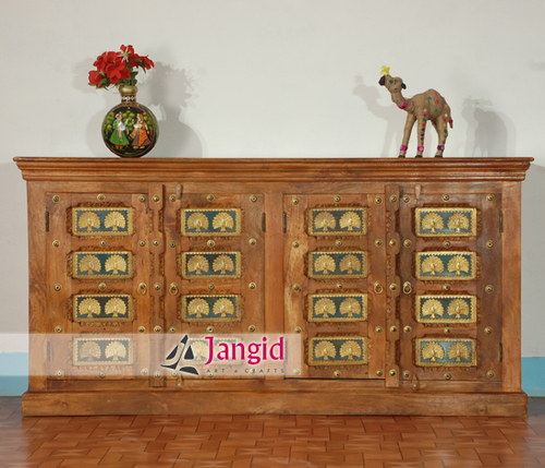 Solid Mango Wooden Brass fitted Sideboard