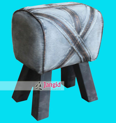 Indian Upholstered Jeans Fabric Stool