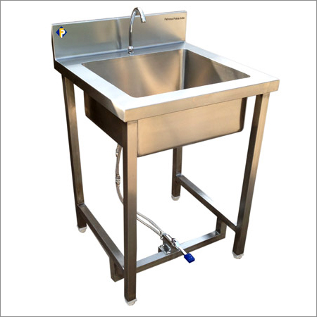 Single Person Foot Operated Sink Side View
