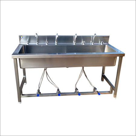 Four Person Foot Operated Sink