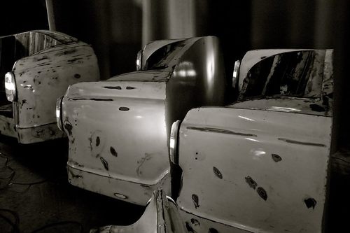 Iron Sofa Made from Car Bonnet 