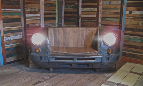 Iron Sofa By Car Bonnet  