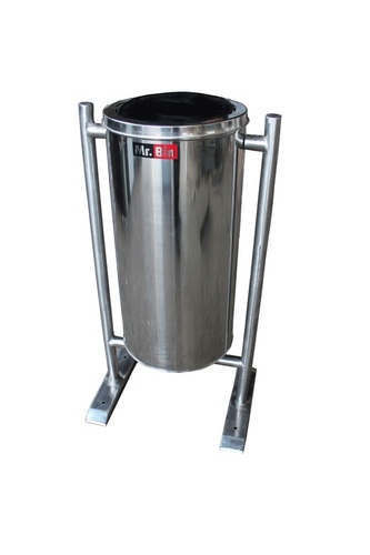 SS Swing Bin With Pole