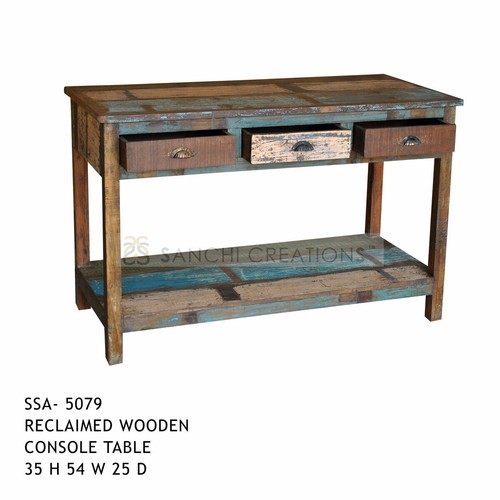 Reclamied Wooden Console Table