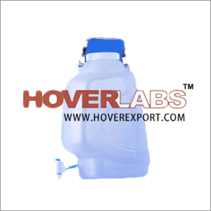 Rectangular Carboy with Stopcock - High Density Polyethylene 5-20L Translucent | Space Saving Easy Dispensing Durable