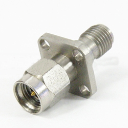 3.5mm Male to 3.5mm Female 4 Hole Flange Adapter