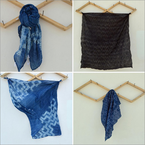 Natural Hand Dyed Indigo Scarf