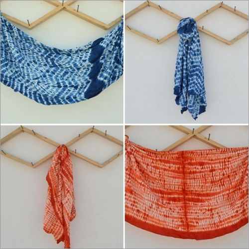 Tie Dye Shibori Rayon Crepe Scarves