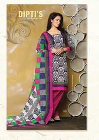 Designer Punjabi Suits - Cotton, Various Sizes | Mesmerizing Embroidery, No Color Fading, Shiny Finish, Attractive Designs