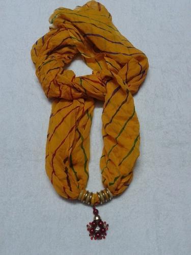 Yellow Stole With Pendent