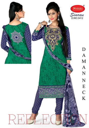 Designer suit unstiched daily wear
